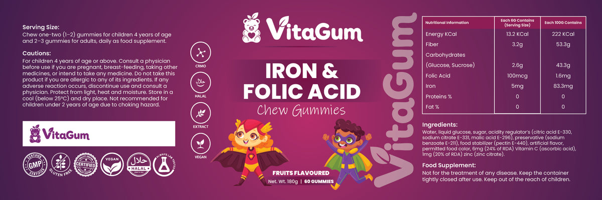 Vitagum® Iron & Folic Acid