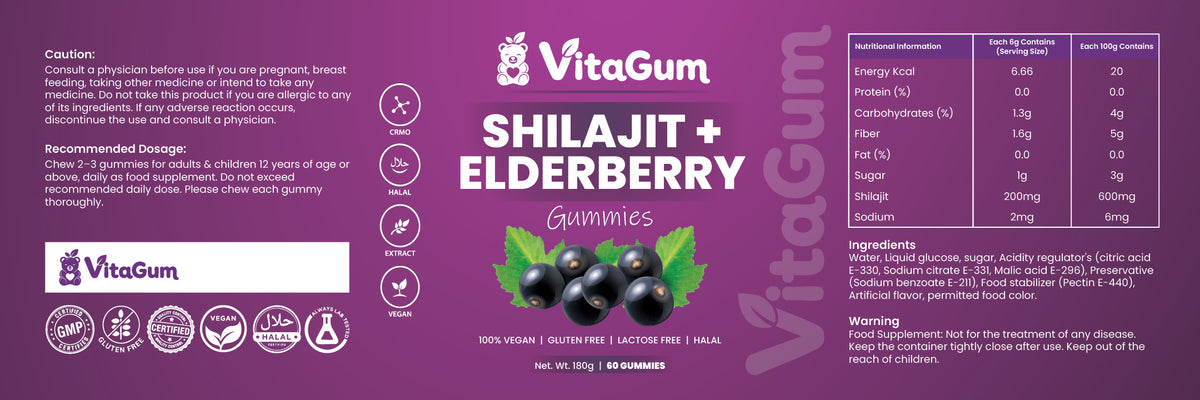 Vitagum® Shilajit + Elderberry